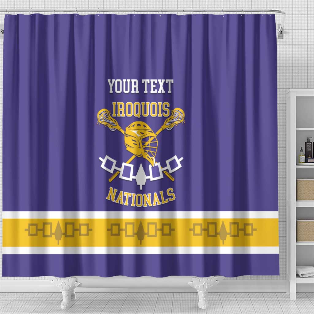 Custom Iroquois Lacrosse Shower Curtain Haudenosaunee Nationals LT14