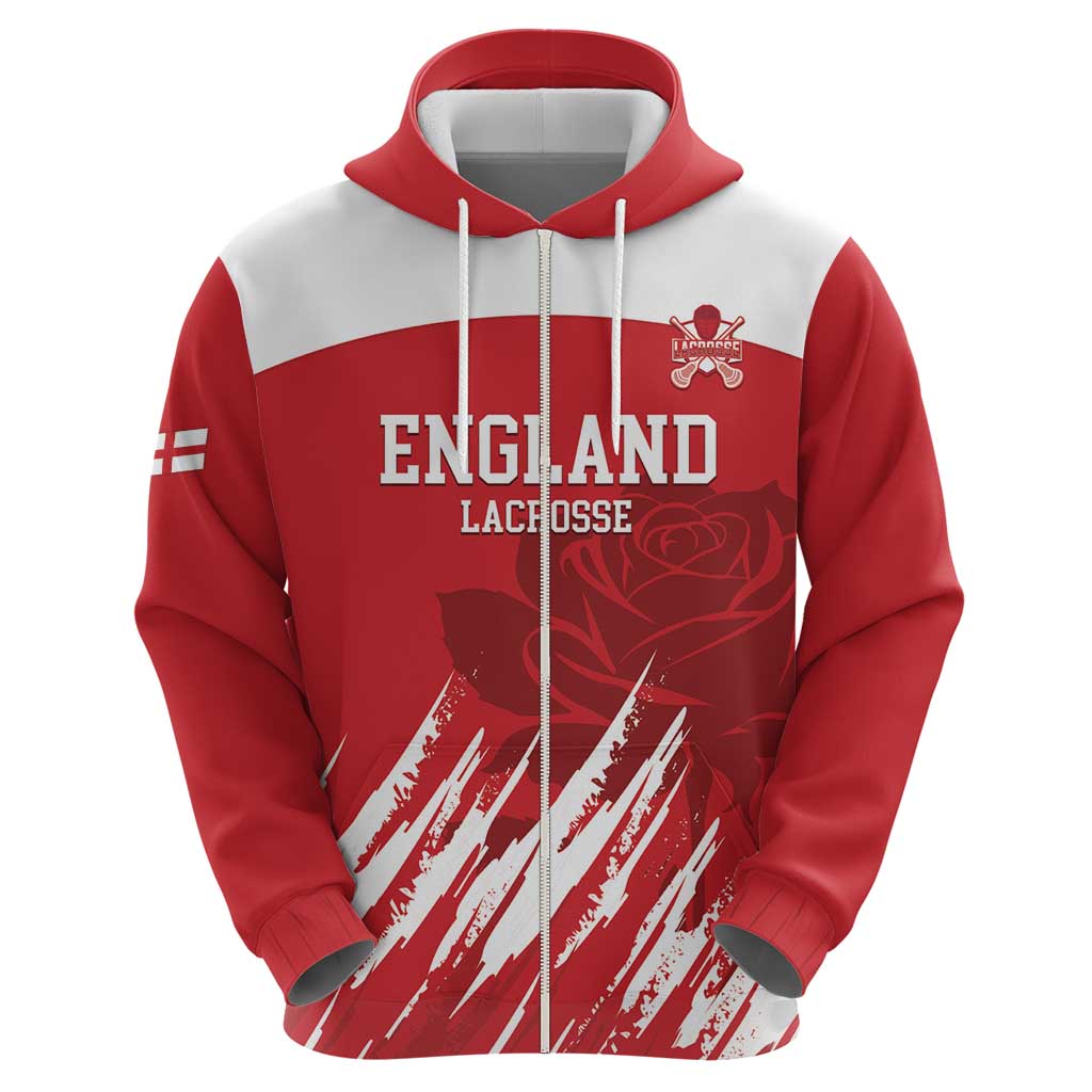 Custom England Lacrosse Hoodie Go Champions Rose LT14