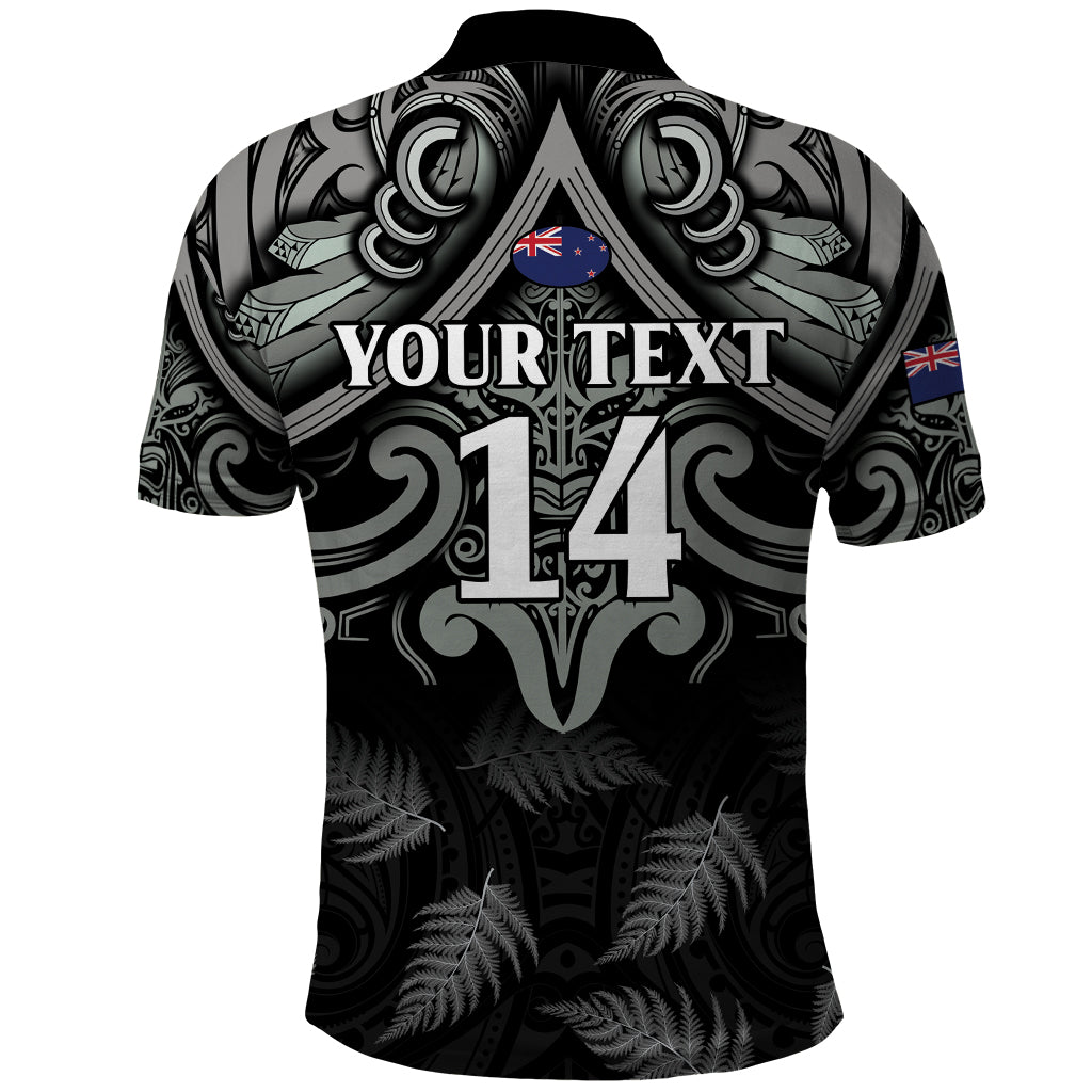 Custom New Zealand Silver Fern Rugby Polo Shirt All Black Since 1892 Aotearoa Moko Maori LT14