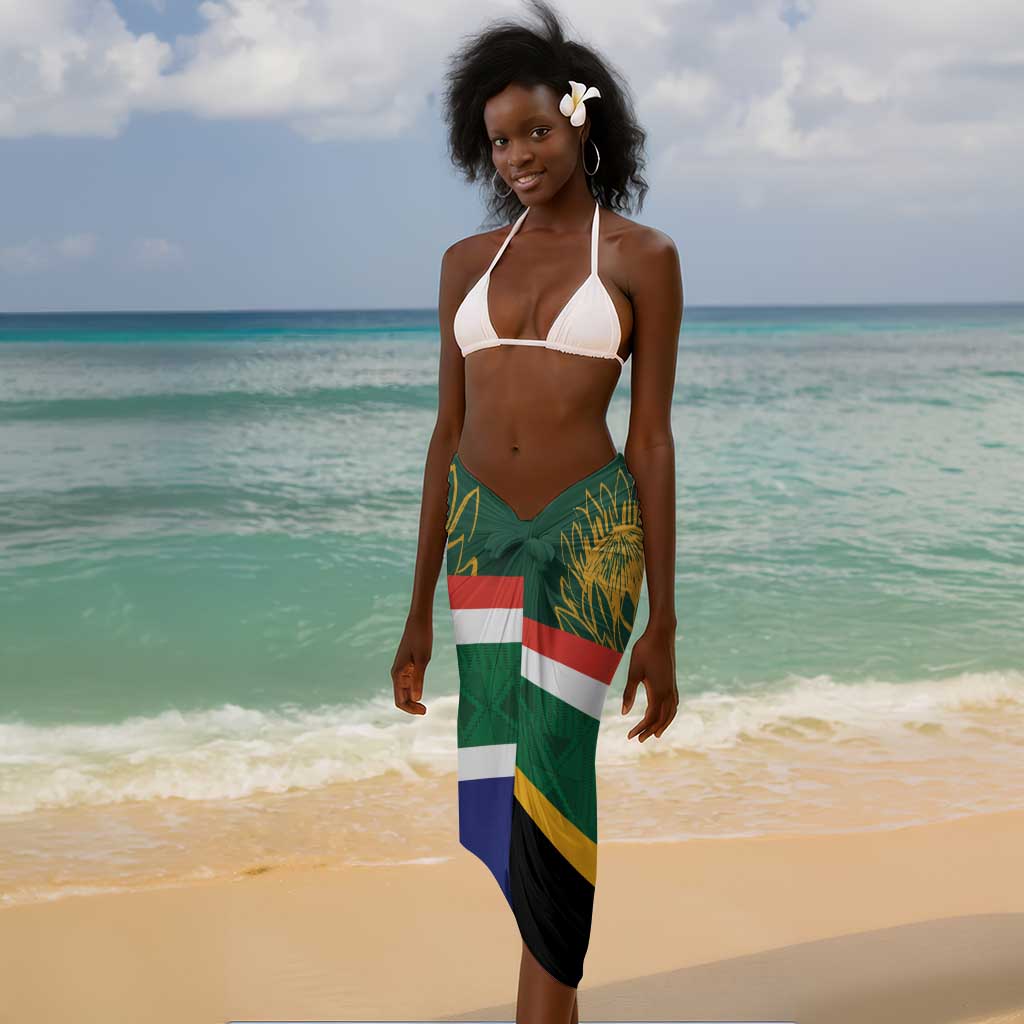 Custom South Africa Rugby Sarong 2024 Go Springboks Mascot African Pattern LT14
