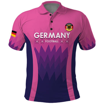Custom Germany Football Polo Shirt 2024 Nationalelf - Pink Version LT14