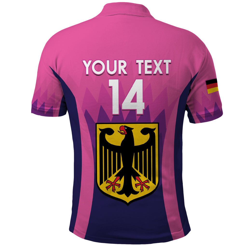 Custom Germany Football Polo Shirt 2024 Nationalelf - Pink Version LT14