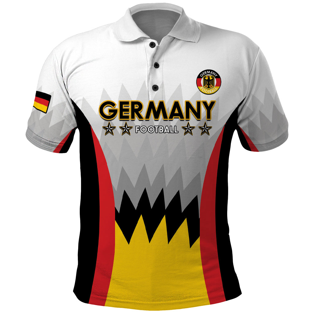 Custom Germany Football Polo Shirt 2024 Nationalelf - White Version LT14