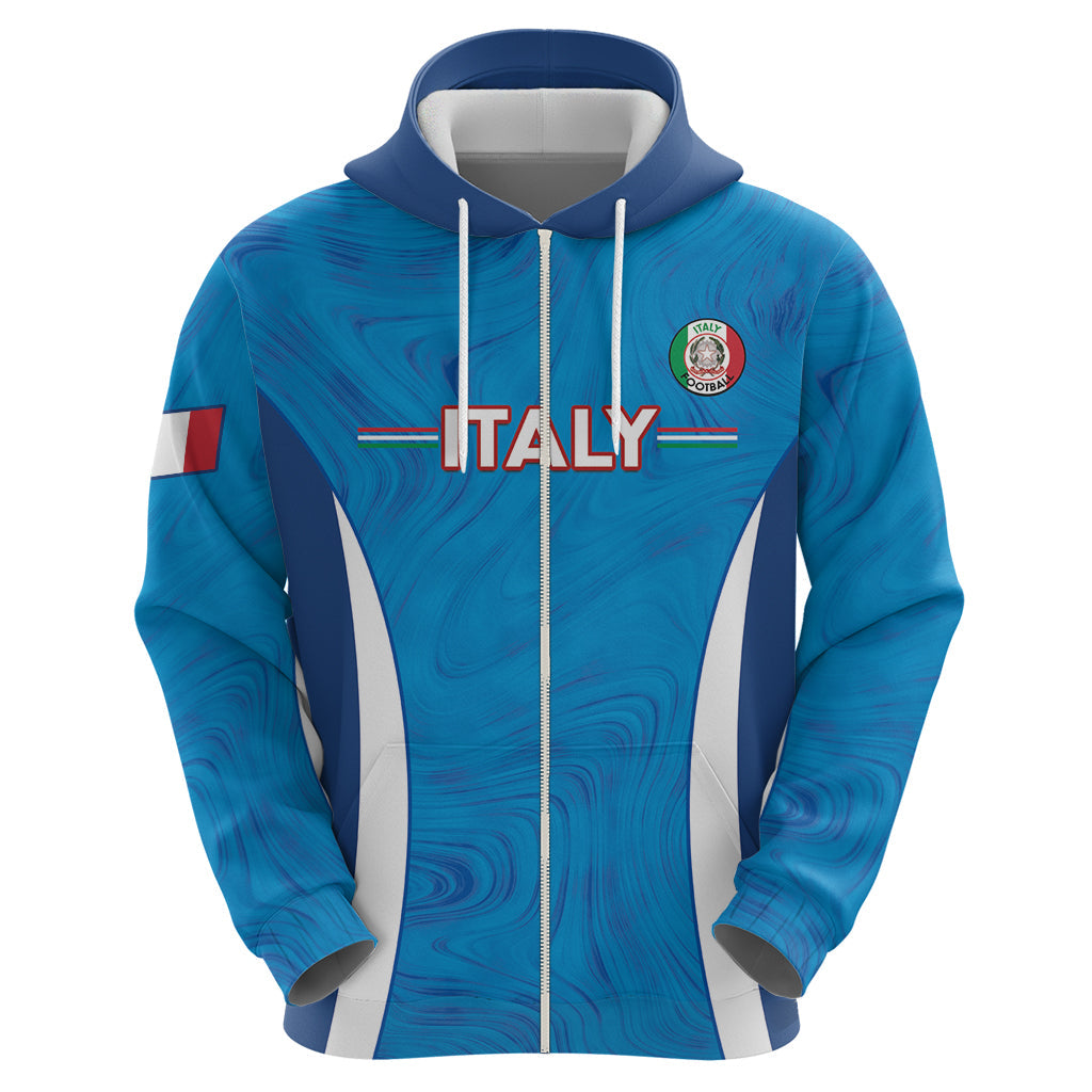 Custom Italy Football Hoodie 2024 Gli Azzurri Marble Pattern LT14