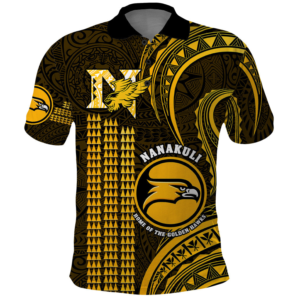 Hawaii Nanakuli High And Intermediate School Polo Shirt Polynesian Kakau Pattern LT14