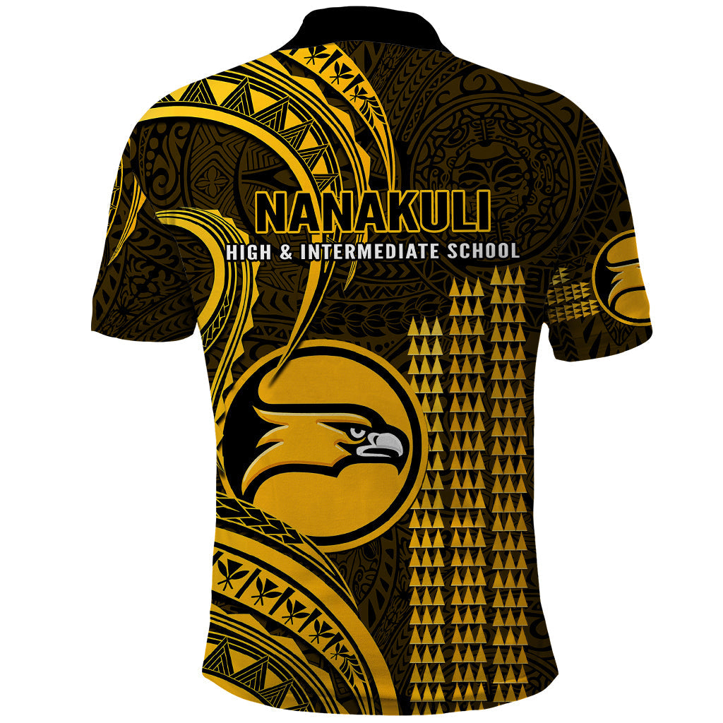 Hawaii Nanakuli High And Intermediate School Polo Shirt Polynesian Kakau Pattern LT14