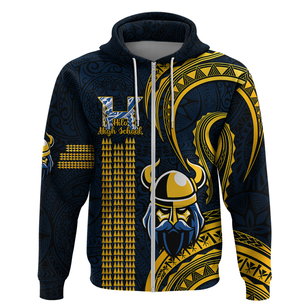 Hawaii Hilo High School Hoodie Vikings Polynesian Kakau Pattern LT14