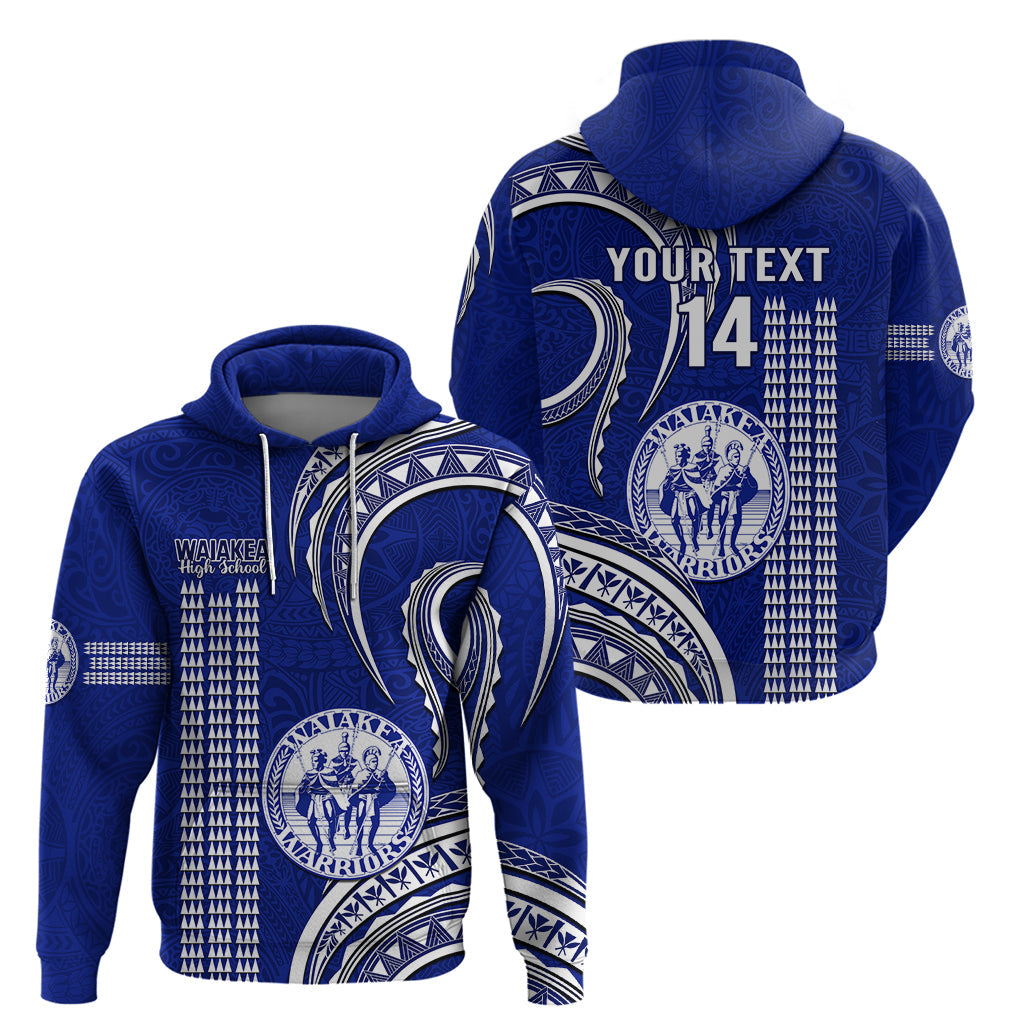 Personalised Hawaii Waiakea High School Hoodie Polynesian Kakau Pattern LT14
