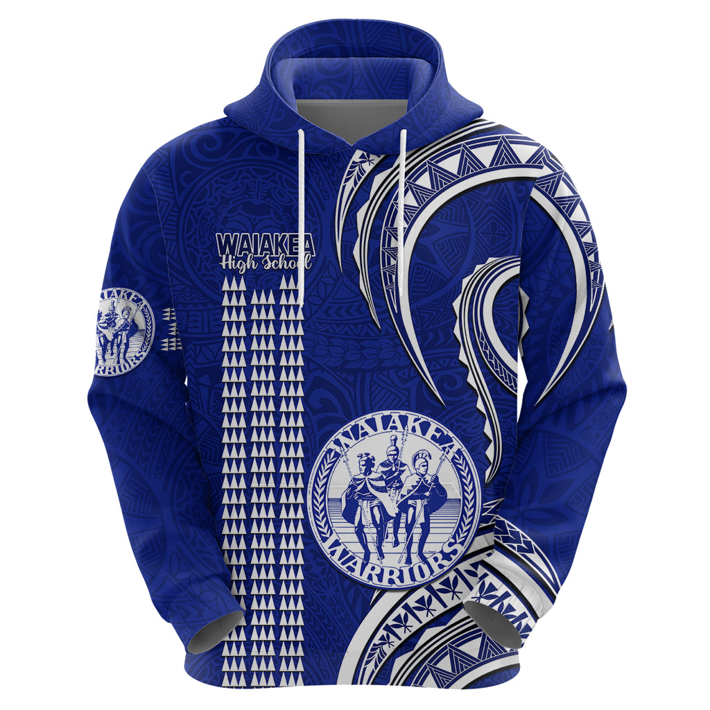 Personalised Hawaii Waiakea High School Hoodie Polynesian Kakau Pattern LT14