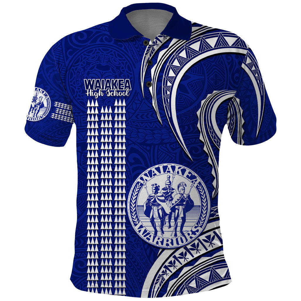 Personalised Hawaii Waiakea High School Polo Shirt Polynesian Kakau Pattern LT14