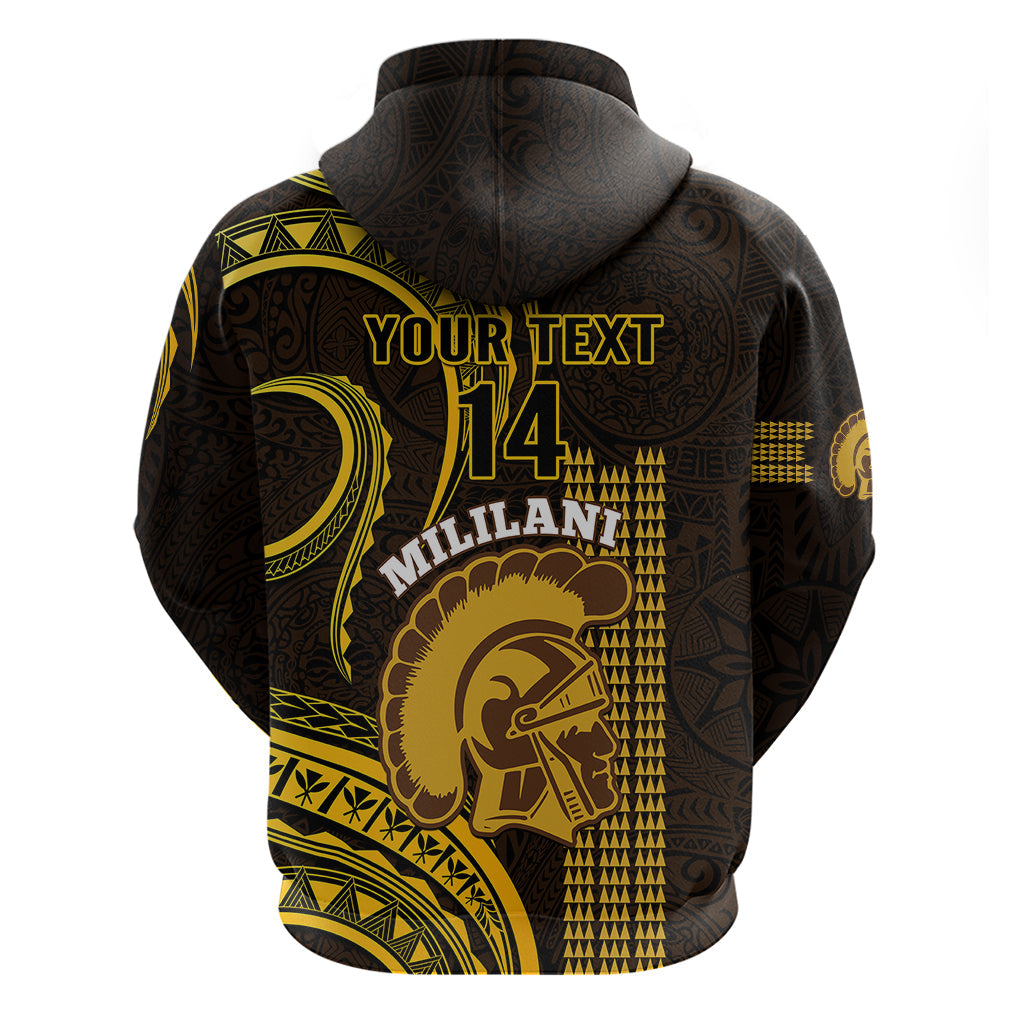 Personalised Hawaii Mililani High School Hoodie Polynesian Kakau Pattern LT14