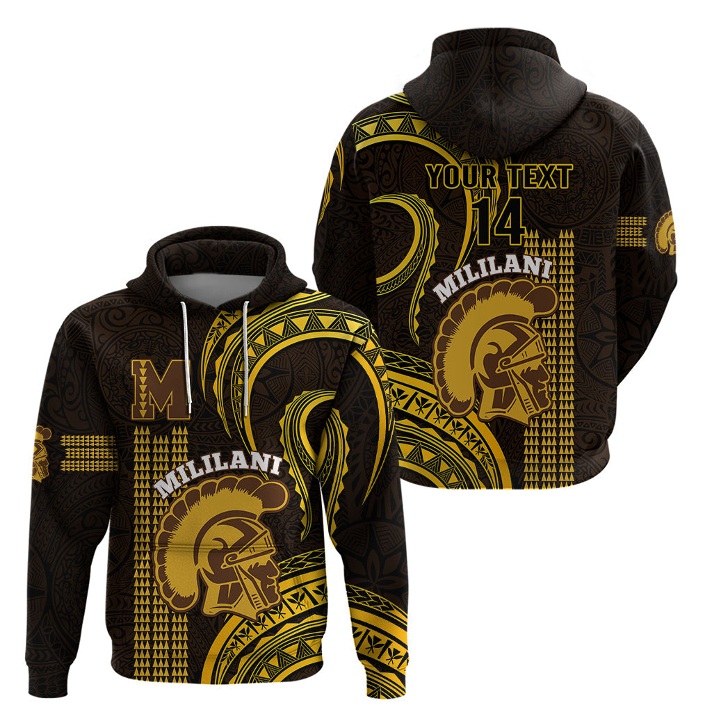 Personalised Hawaii Mililani High School Hoodie Polynesian Kakau Pattern LT14