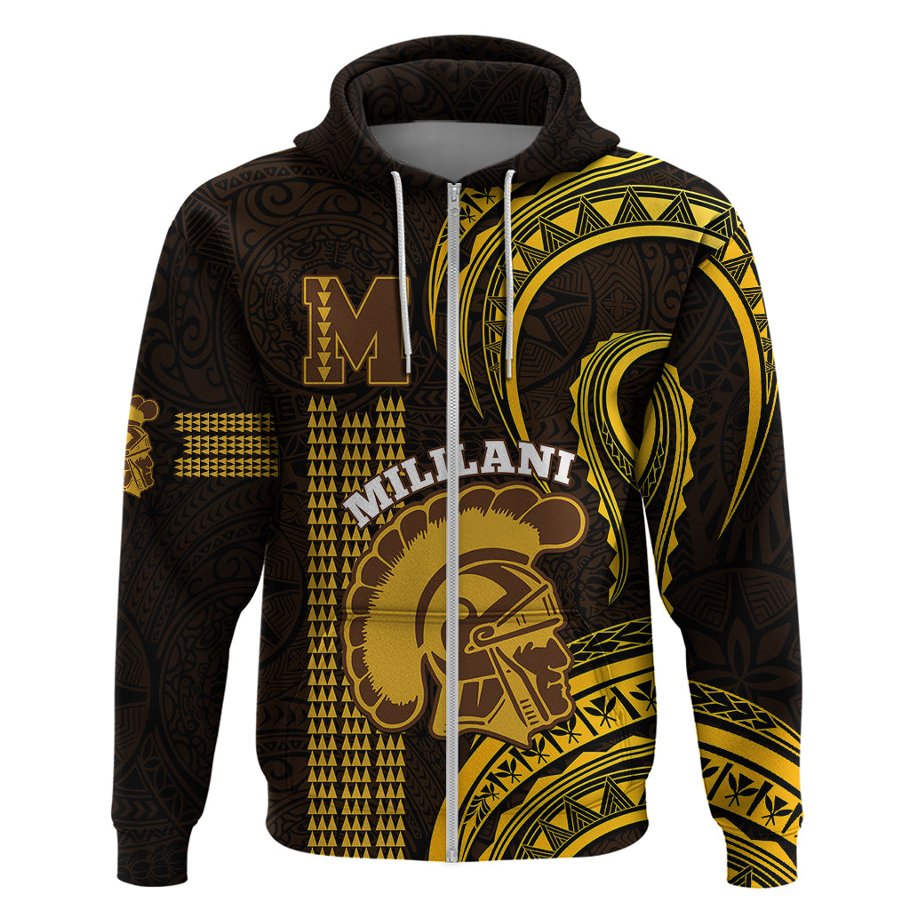 Personalised Hawaii Mililani High School Hoodie Polynesian Kakau Pattern LT14