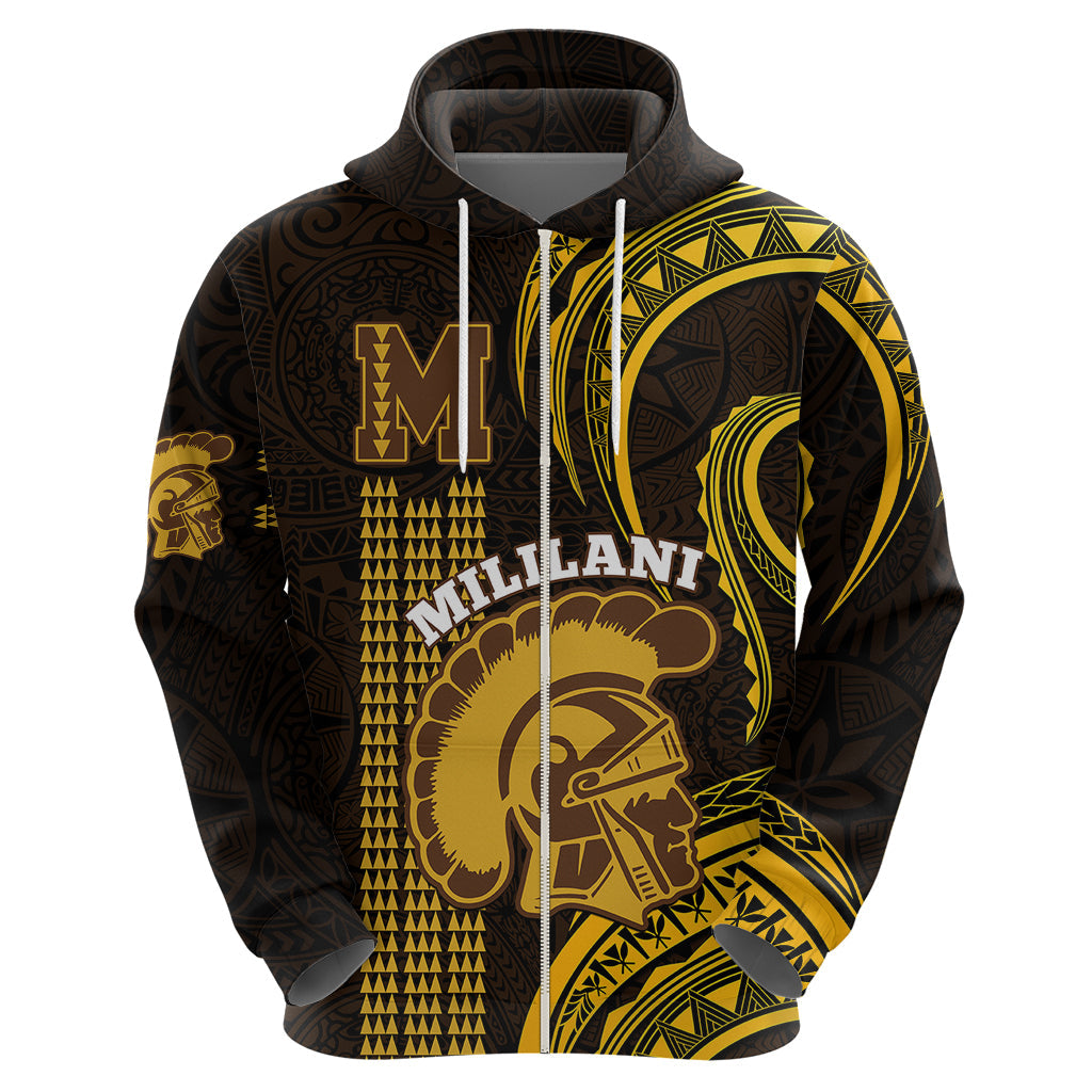 Personalised Hawaii Mililani High School Hoodie Polynesian Kakau Pattern LT14