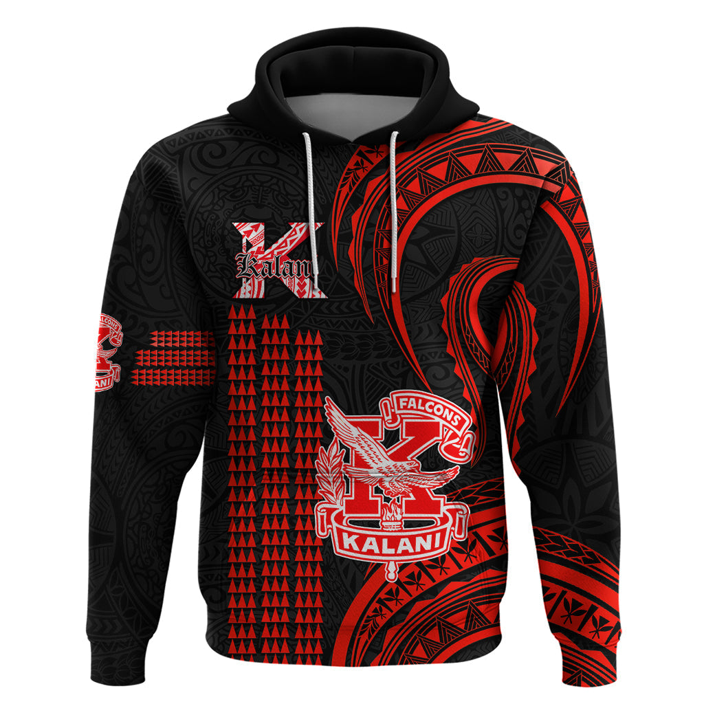 Personalised Hawaii Kalani High School Hoodie Polynesian Kakau Pattern LT14