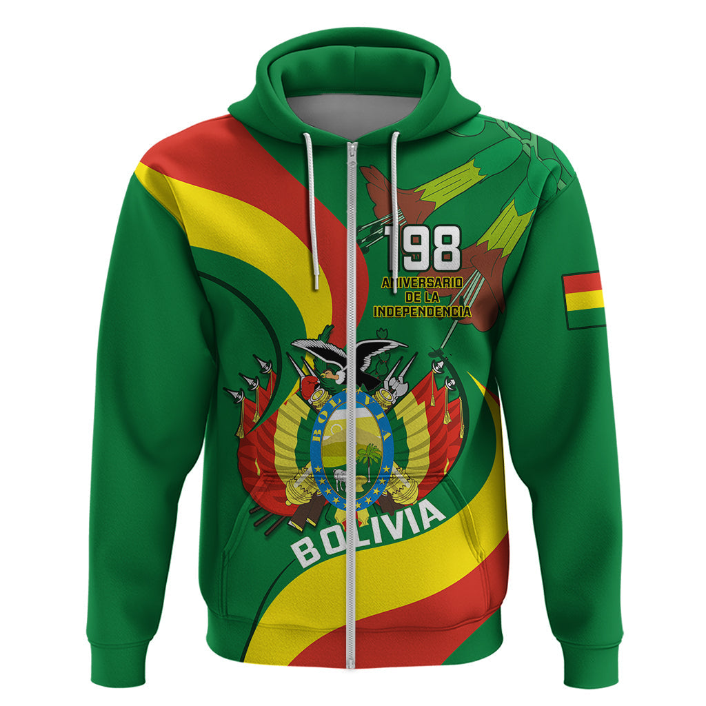 Bolivia Hoodie Bolivian Kantuta Happy 198th Independence Day LT14