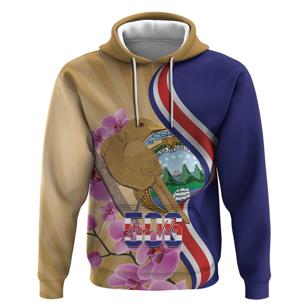 Costa Rica Independence Day Hoodie 506 Proud Yiguirro With Orchid LT14