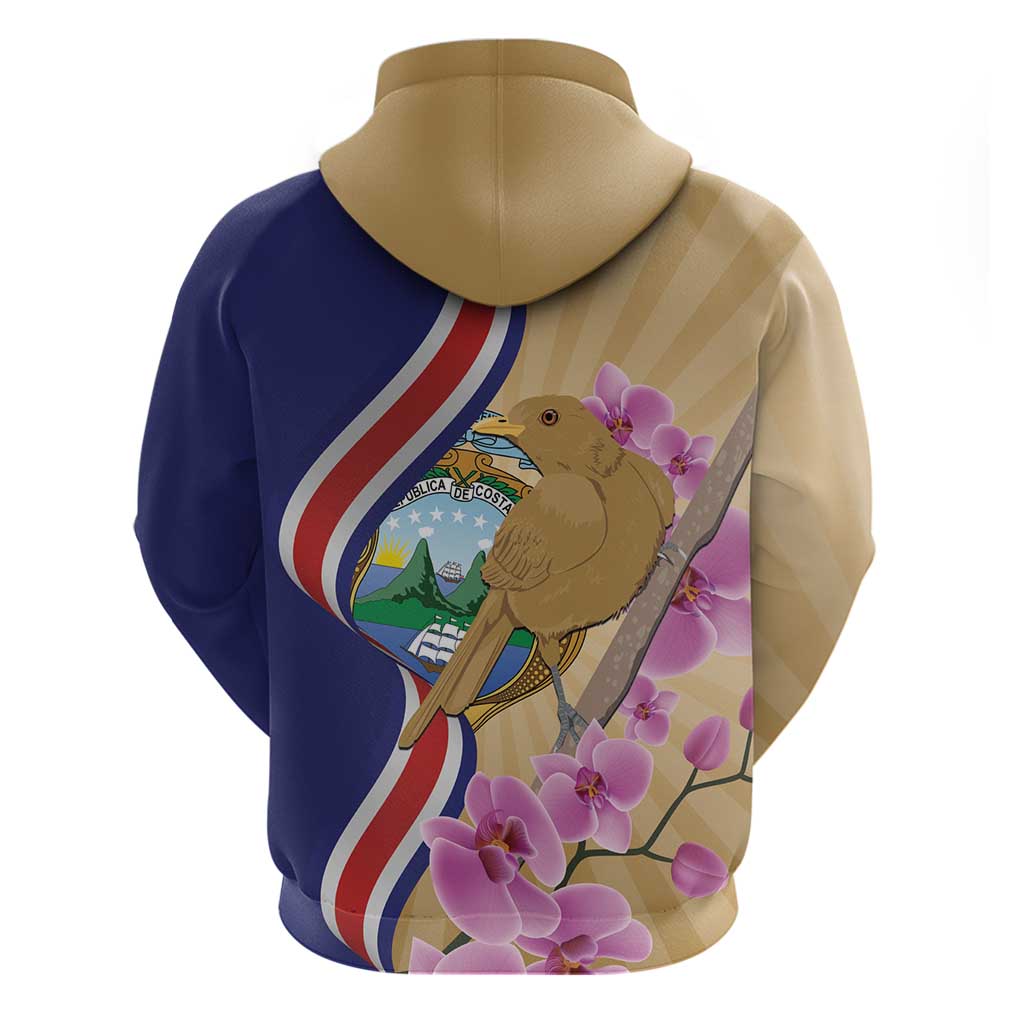 Costa Rica Independence Day Hoodie 506 Proud Yiguirro With Orchid LT14