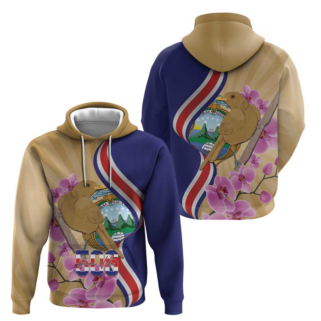 Costa Rica Independence Day Hoodie 506 Proud Yiguirro With Orchid LT14