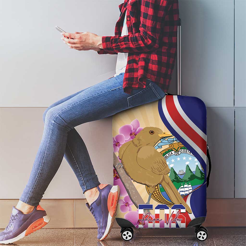 Costa Rica Independence Day Luggage Cover 506 Proud Yiguirro With Orchid LT14