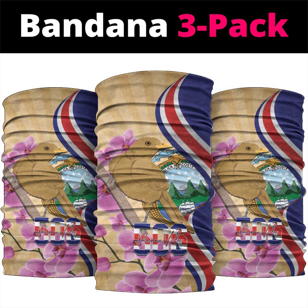 Costa Rica Independence Day Neck Gaiter 506 Proud Yiguirro With Orchid LT14
