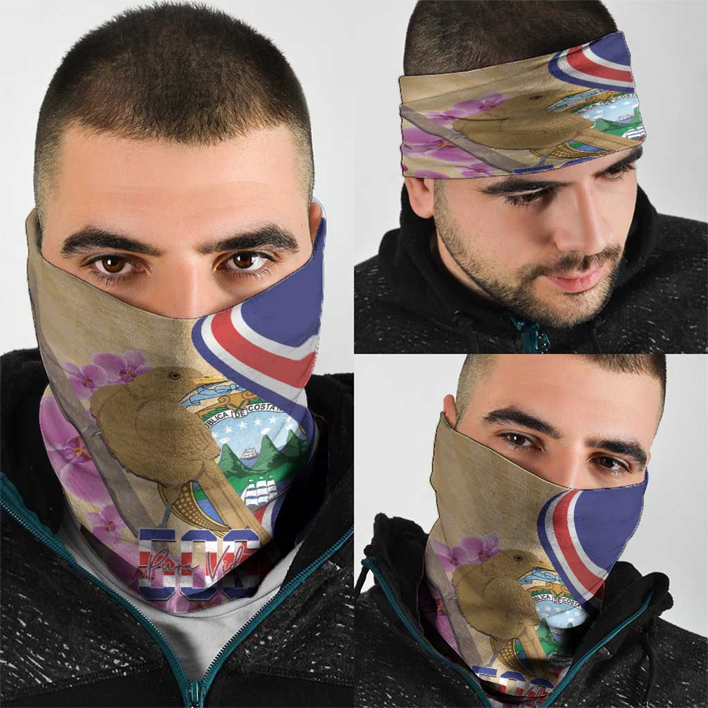 Costa Rica Independence Day Neck Gaiter 506 Proud Yiguirro With Orchid LT14