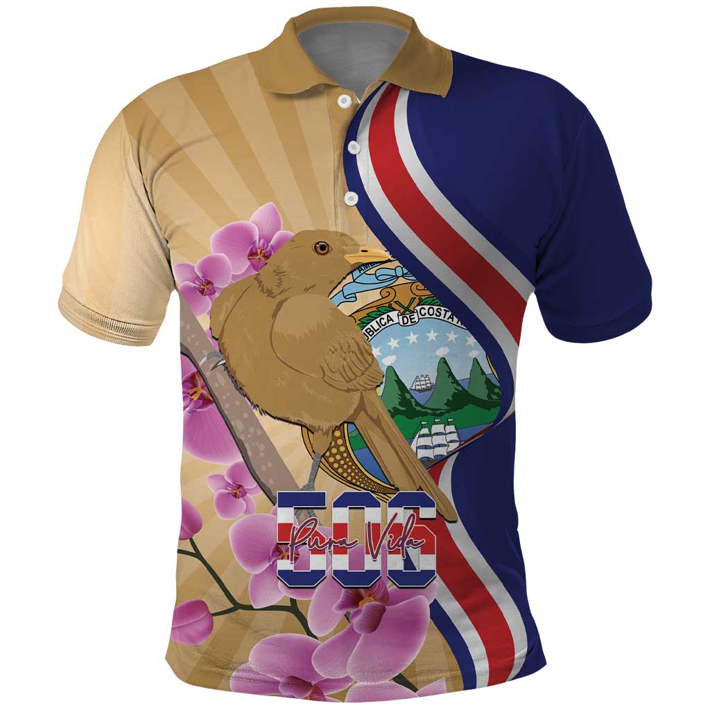Costa Rica Independence Day Polo Shirt 506 Proud Yiguirro With Orchid LT14