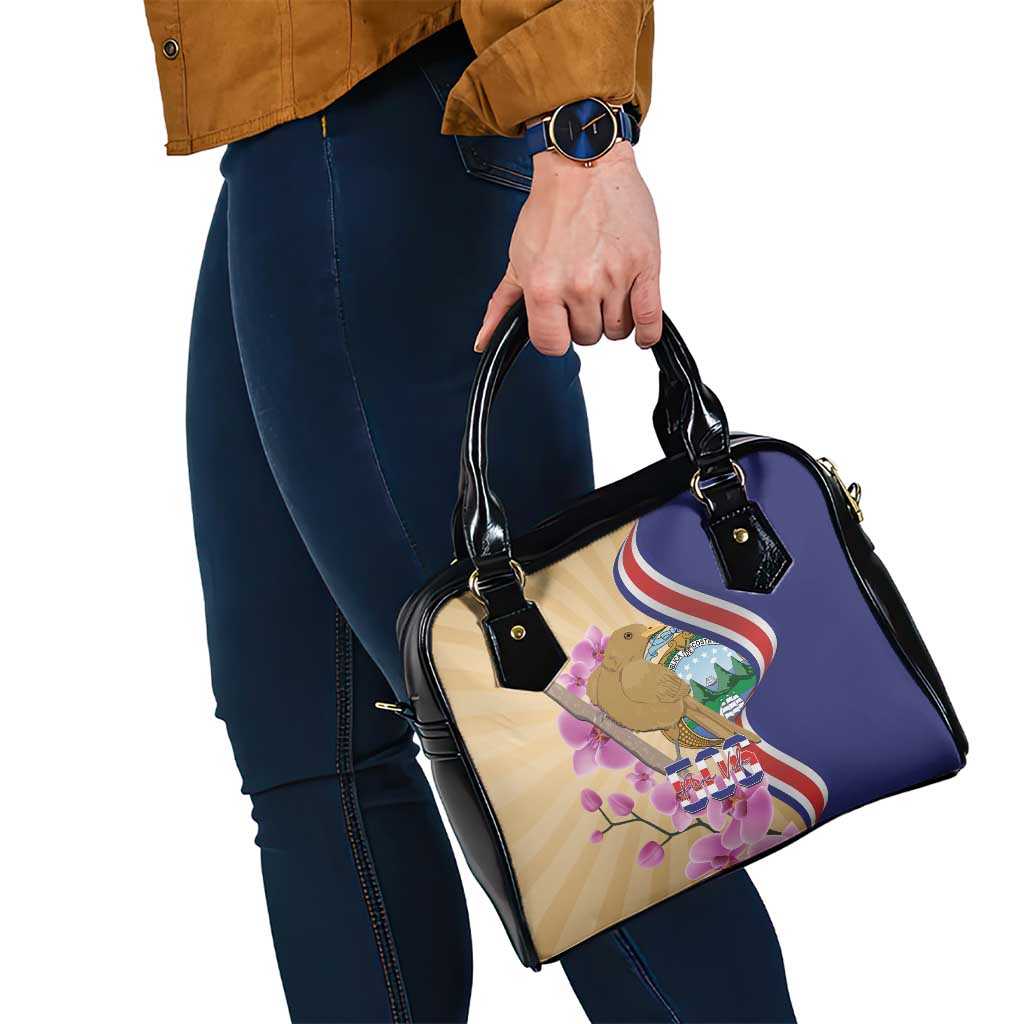 Costa Rica Independence Day Shoulder Handbag 506 Proud Yiguirro With Orchid LT14