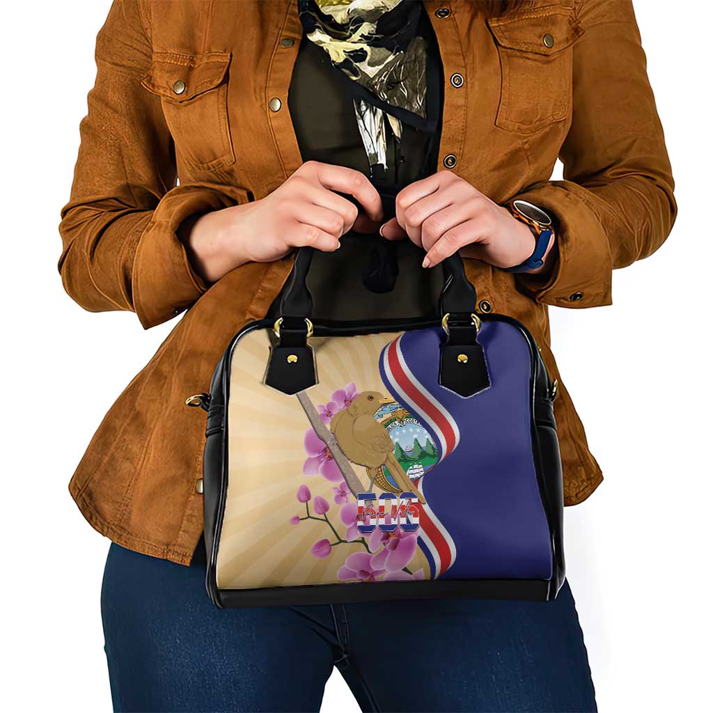 Costa Rica Independence Day Shoulder Handbag 506 Proud Yiguirro With Orchid LT14