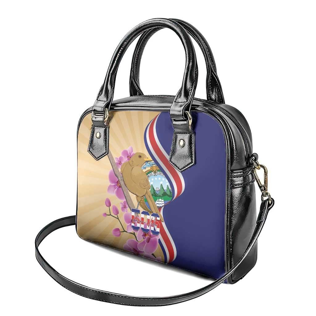 Costa Rica Independence Day Shoulder Handbag 506 Proud Yiguirro With Orchid LT14