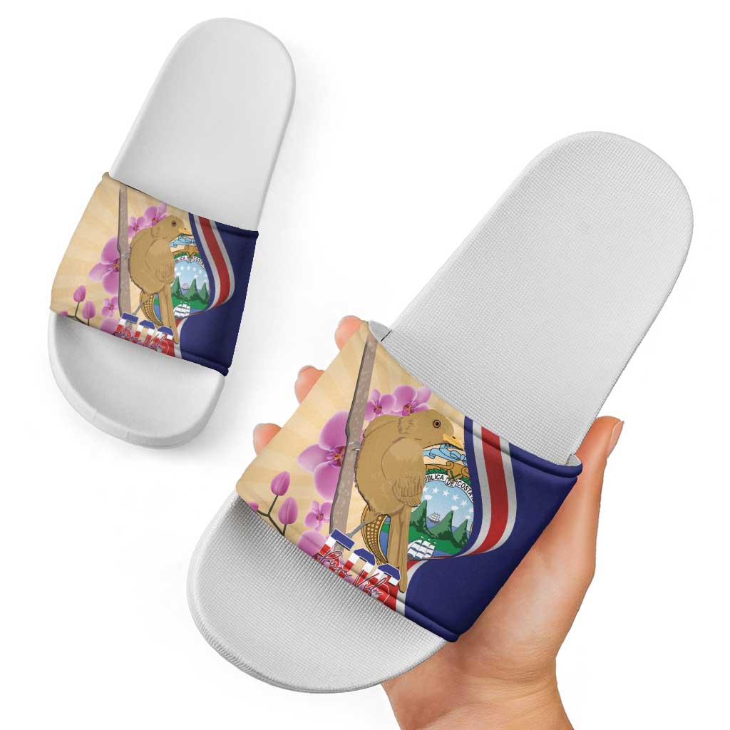 Costa Rica Independence Day Slide Sandals 506 Proud Yiguirro With Orchid LT14
