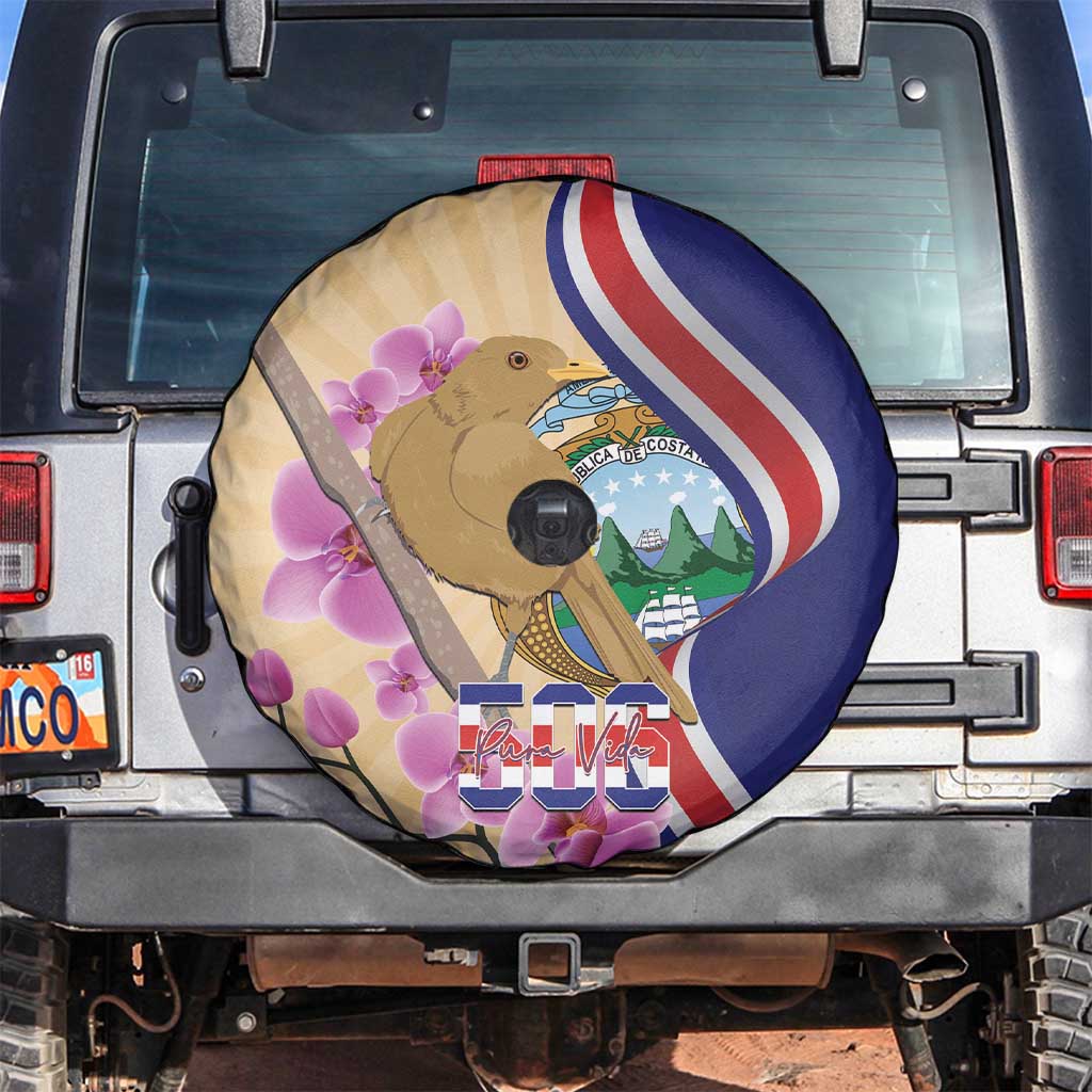 Costa Rica Independence Day Spare Tire Cover 506 Proud Yiguirro With Orchid LT14