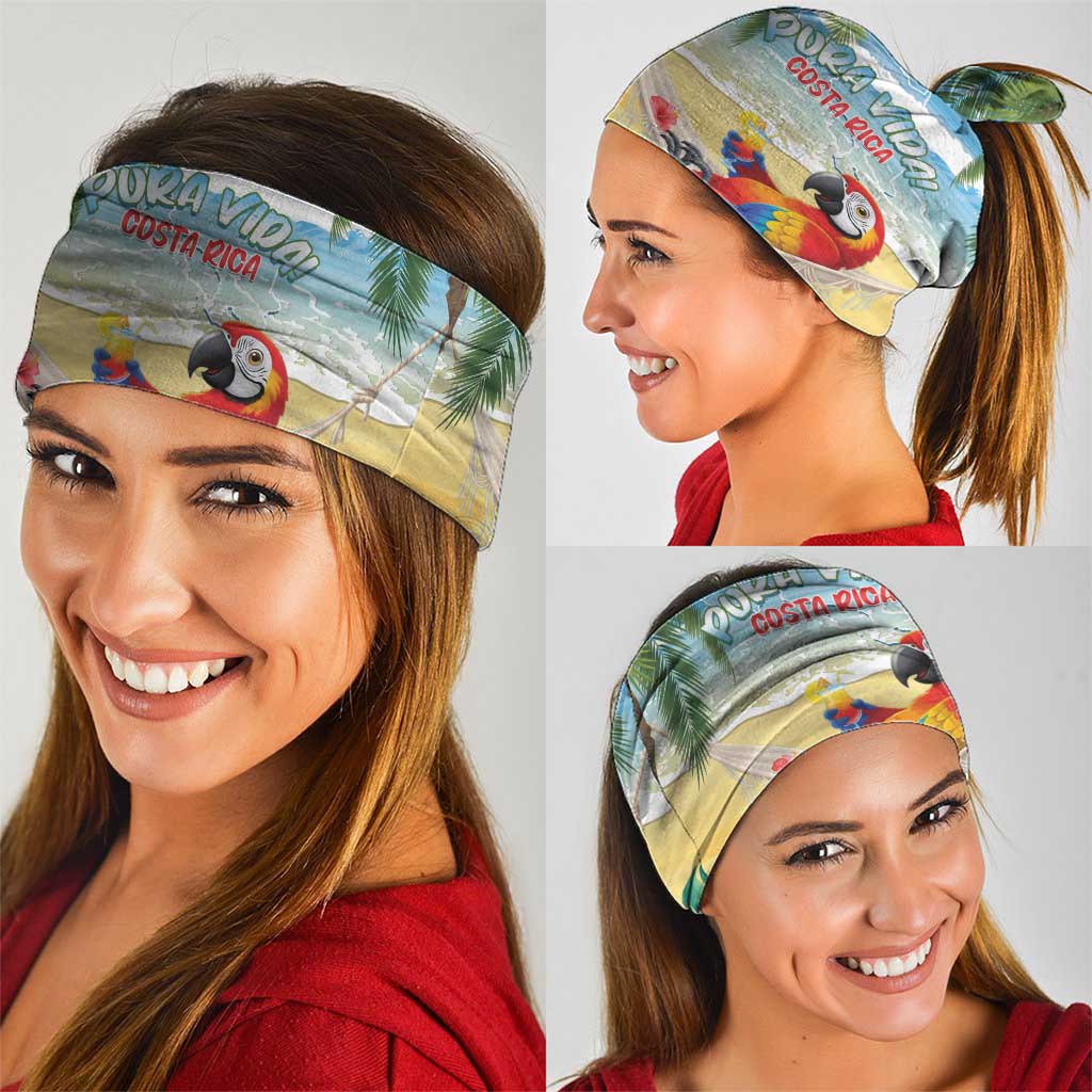 Pura Vida Costa Rica Neck Gaiter Chilling Scarlet Macaw Tropical Vibes LT14
