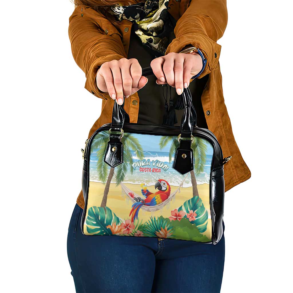 Pura Vida Costa Rica Shoulder Handbag Chilling Scarlet Macaw Tropical Vibes LT14