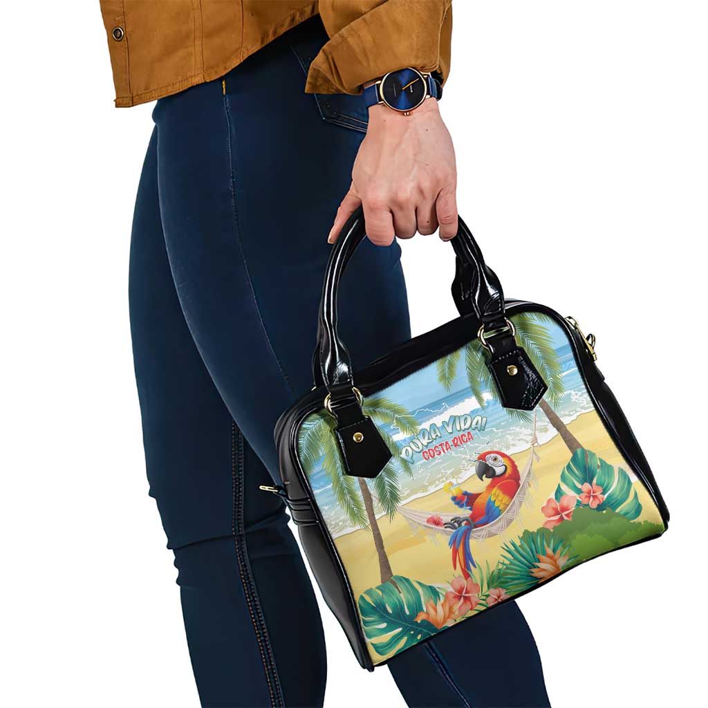Pura Vida Costa Rica Shoulder Handbag Chilling Scarlet Macaw Tropical Vibes LT14