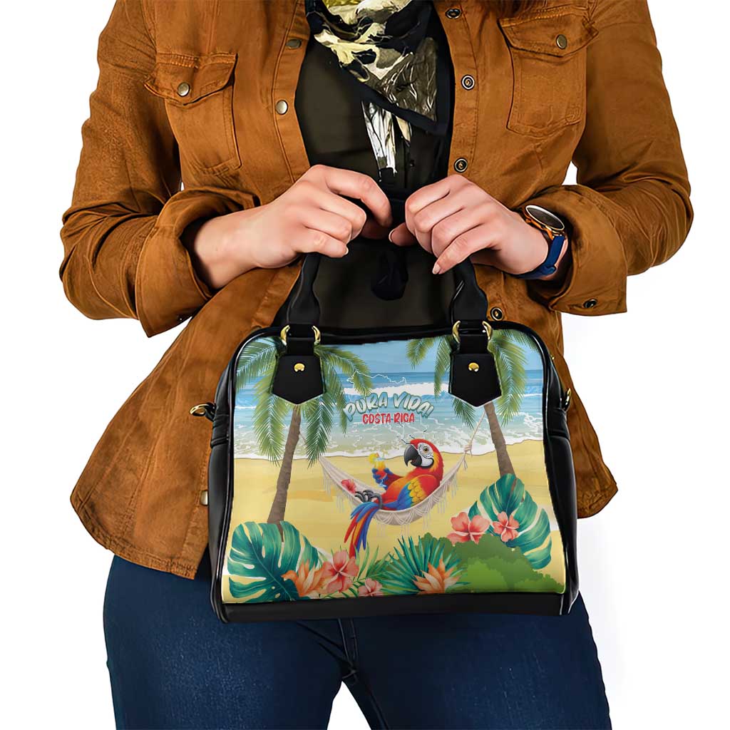 Pura Vida Costa Rica Shoulder Handbag Chilling Scarlet Macaw Tropical Vibes LT14
