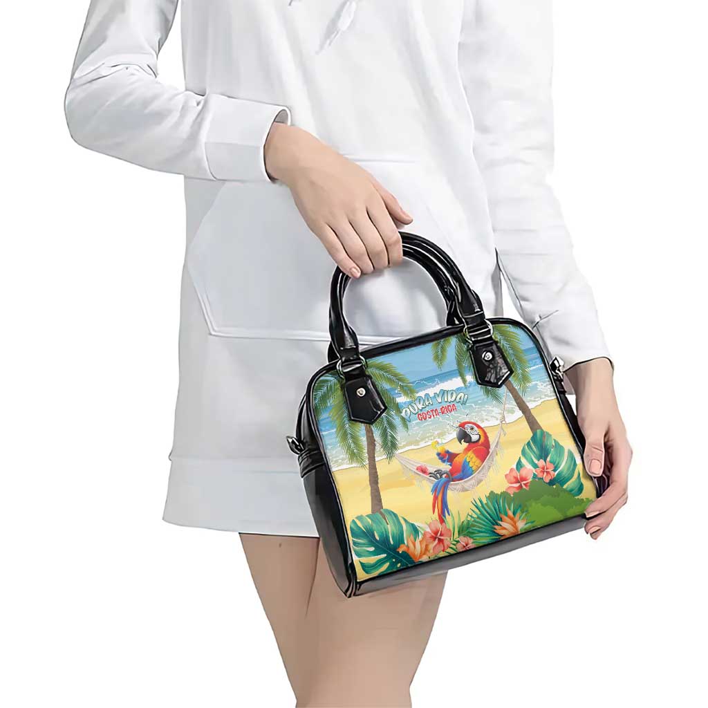 Pura Vida Costa Rica Shoulder Handbag Chilling Scarlet Macaw Tropical Vibes LT14