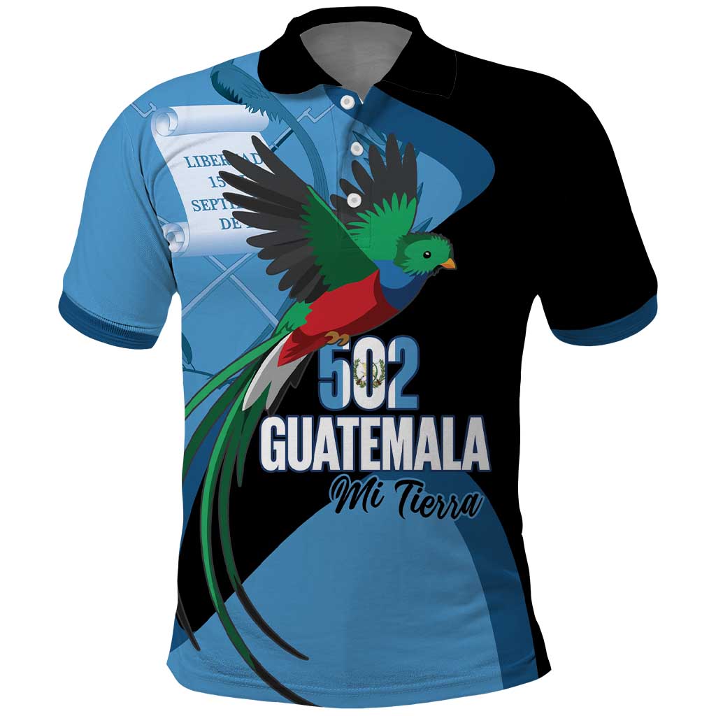 Guatemala Independence Day Polo Shirt 502 Mi Tierra Resplendent Quetzal LT14