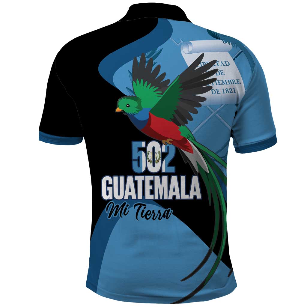 Guatemala Independence Day Polo Shirt 502 Mi Tierra Resplendent Quetzal LT14