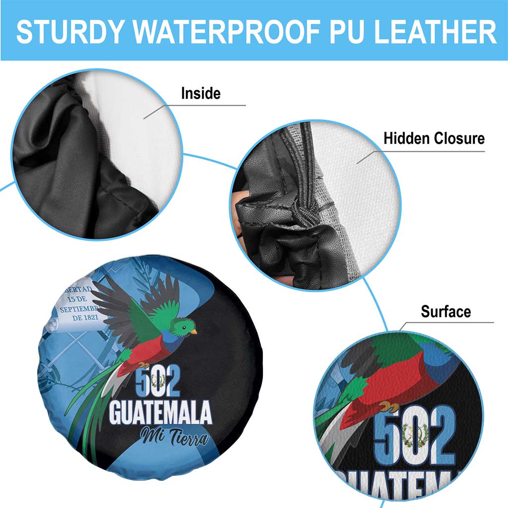 Guatemala Independence Day Spare Tire Cover 502 Mi Tierra Resplendent Quetzal LT14