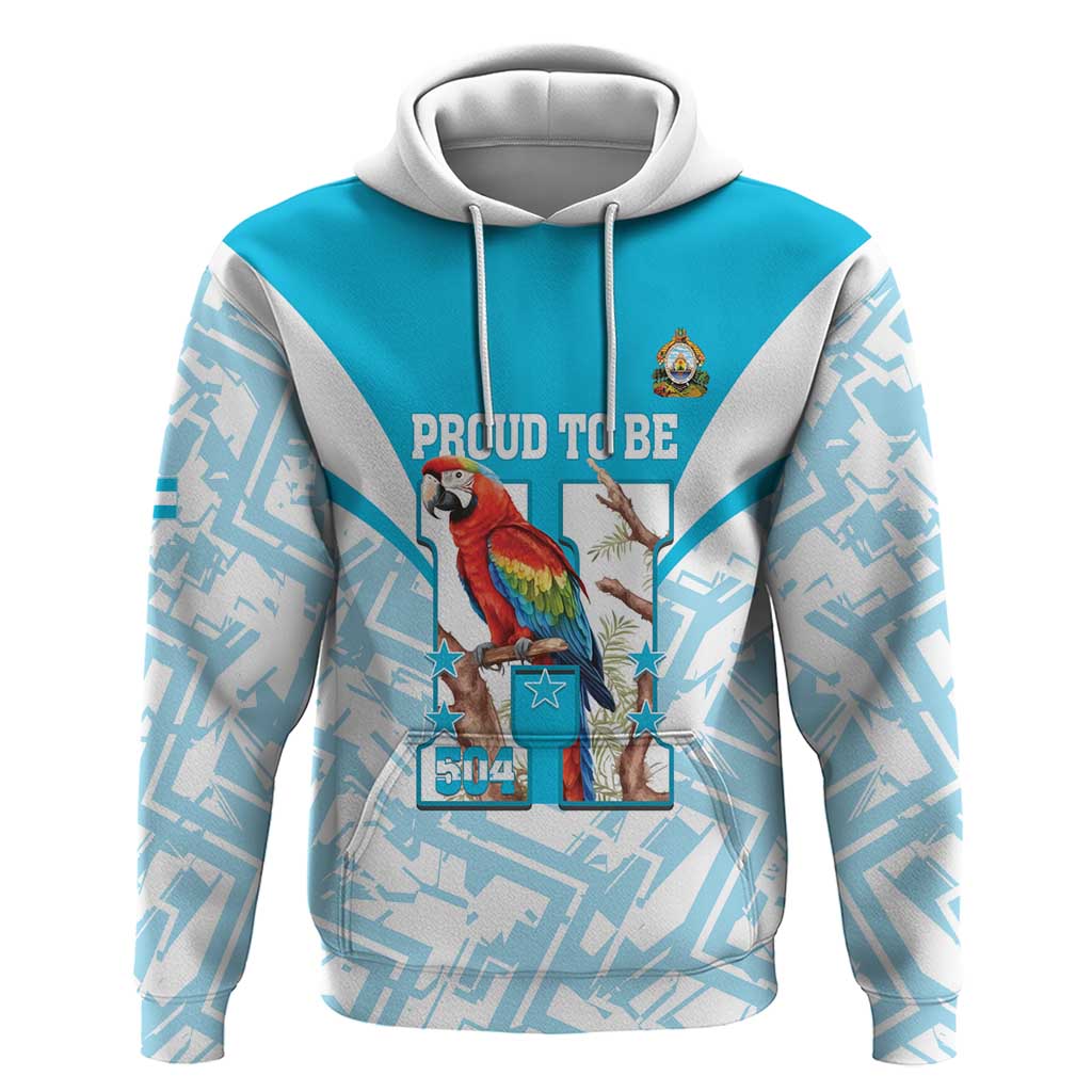 Honduras Independence Day Hoodie 504 Proud Scarlet Macaw LT14