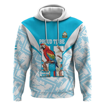 Honduras Independence Day Hoodie 504 Proud Scarlet Macaw LT14