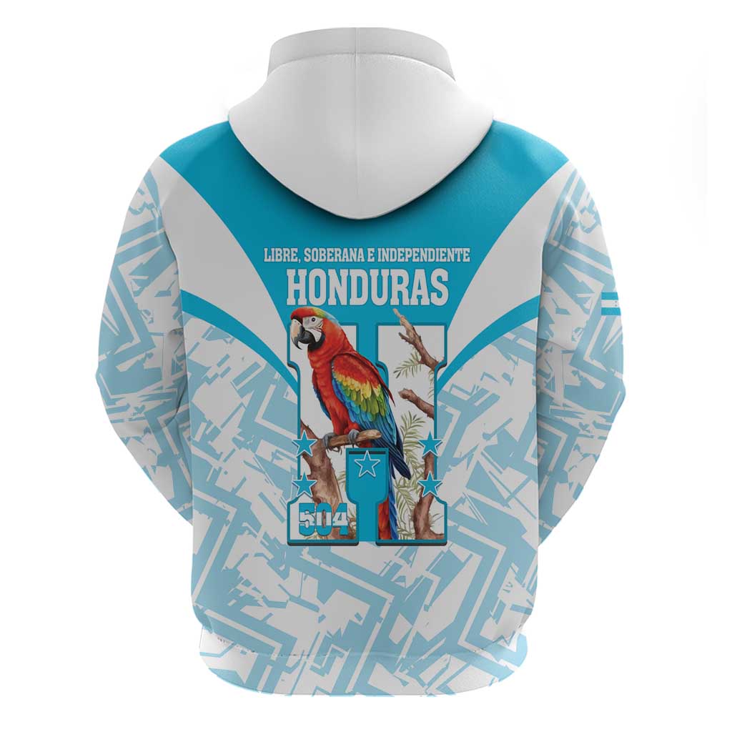 Honduras Independence Day Hoodie 504 Proud Scarlet Macaw LT14