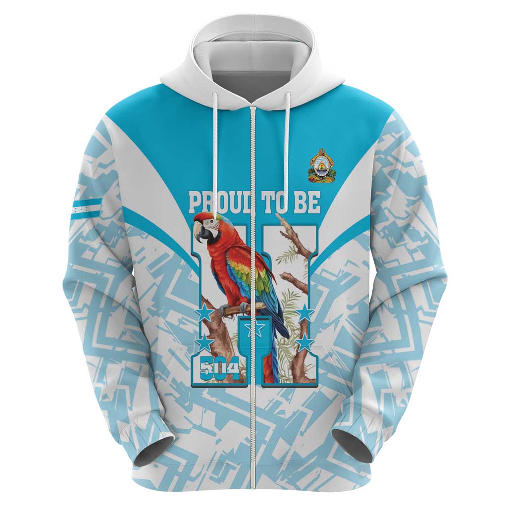 Honduras Independence Day Hoodie 504 Proud Scarlet Macaw LT14