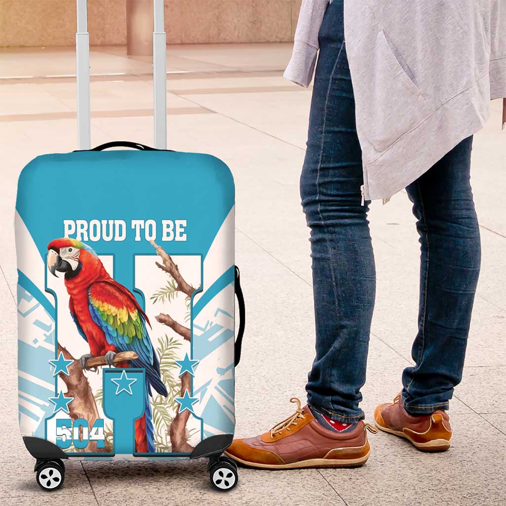 Honduras Independence Day Luggage Cover 504 Proud Scarlet Macaw LT14