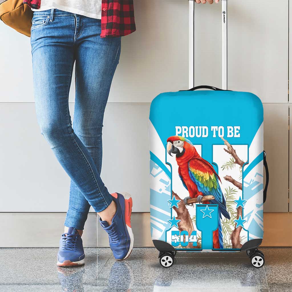 Honduras Independence Day Luggage Cover 504 Proud Scarlet Macaw LT14