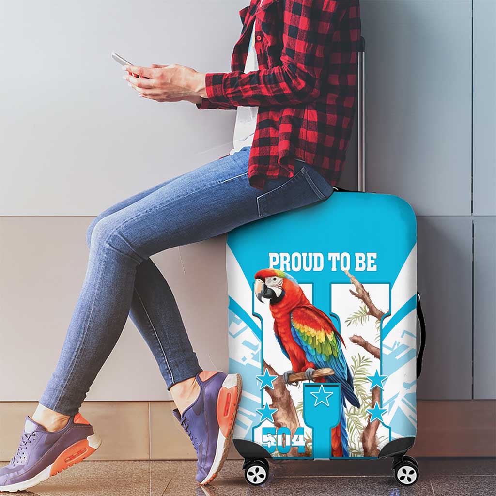 Honduras Independence Day Luggage Cover 504 Proud Scarlet Macaw LT14
