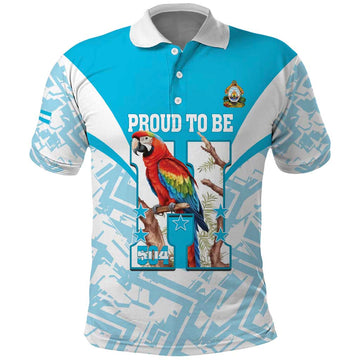Honduras Independence Day Polo Shirt 504 Proud Scarlet Macaw LT14