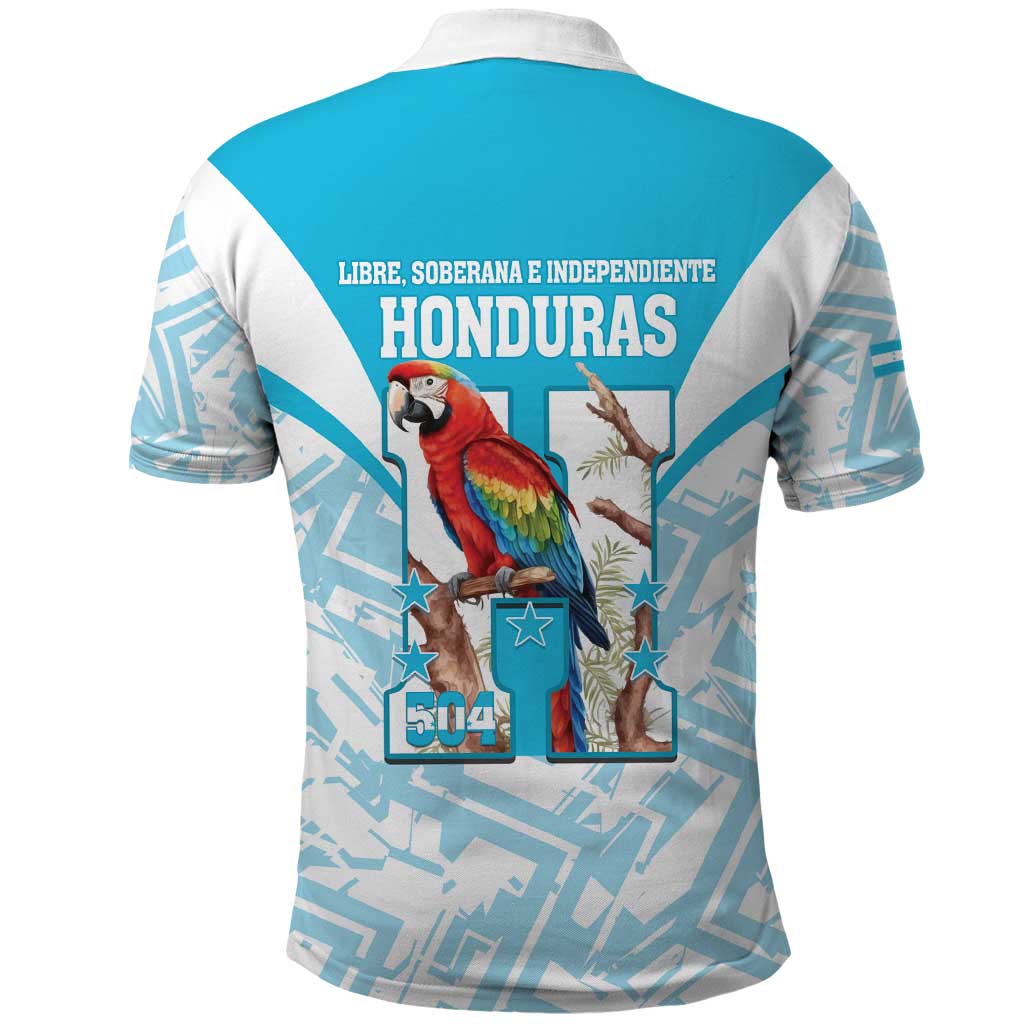 Honduras Independence Day Polo Shirt 504 Proud Scarlet Macaw LT14