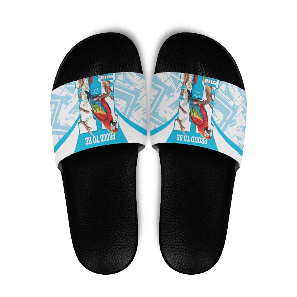 Honduras Independence Day Slide Sandals 504 Proud Scarlet Macaw LT14